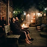 Flux Glow — a listening session in a sauna courtyard