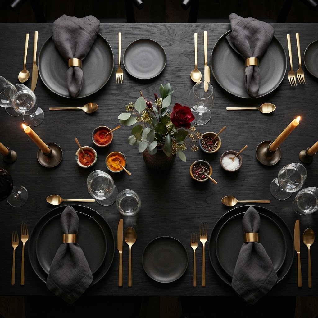 Elegant dining table setup
