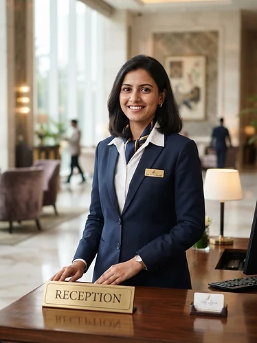 Indian hotel receptionist