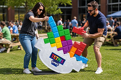 Giant Tetris Tumbler jumbo game rental in Oklahoma City