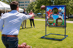 Football Toss jumbo game rental in Oklahoma City
