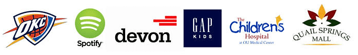 Official entertainment for OKC Thunder, Spotify, Devon, GAP Kids, The Children's Hospital at OU Medical Center, and Quail Springs Mall