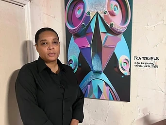 Black Futures Exhibit — Ira with featured artwork