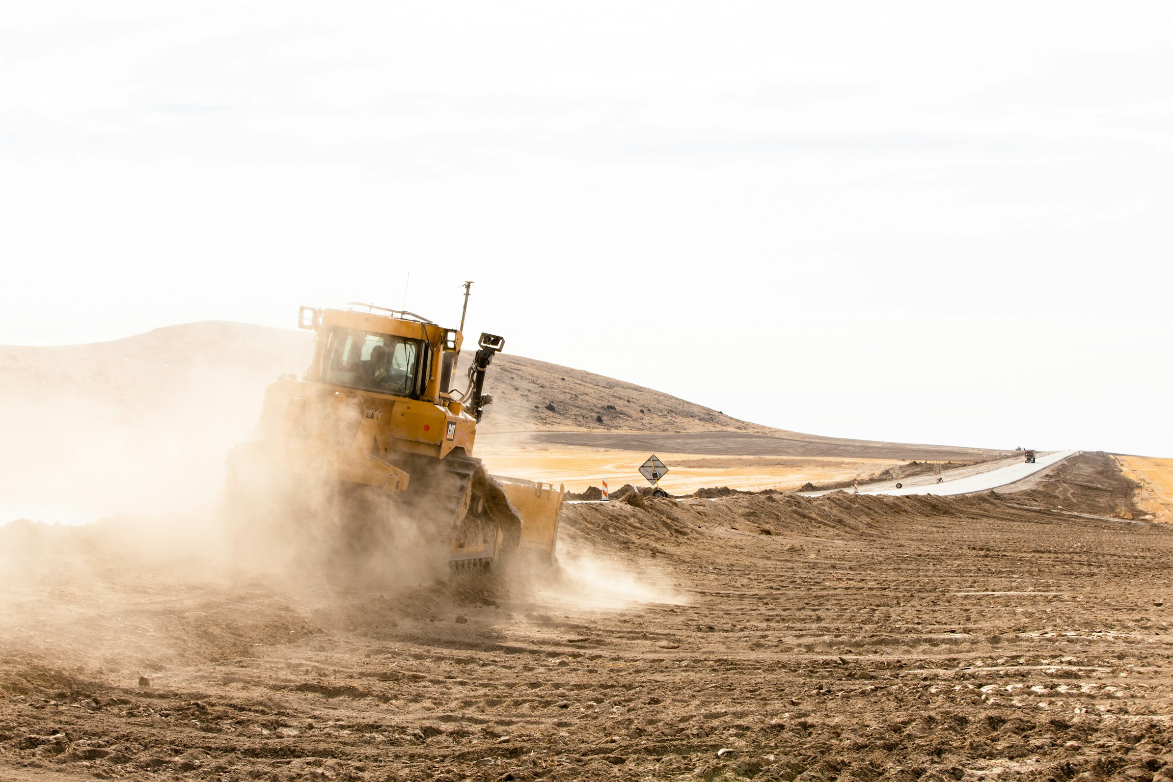 Heavy machinery moving dirt