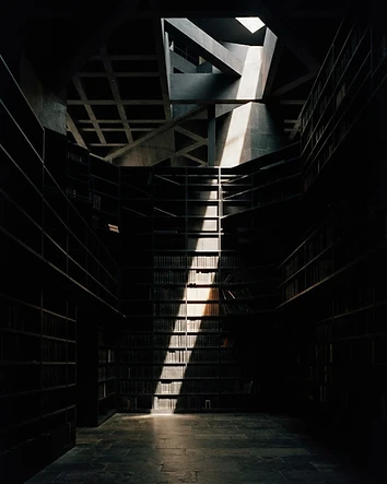 High-ceiling archival library