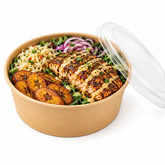 Jerk Salmon Steak Salad