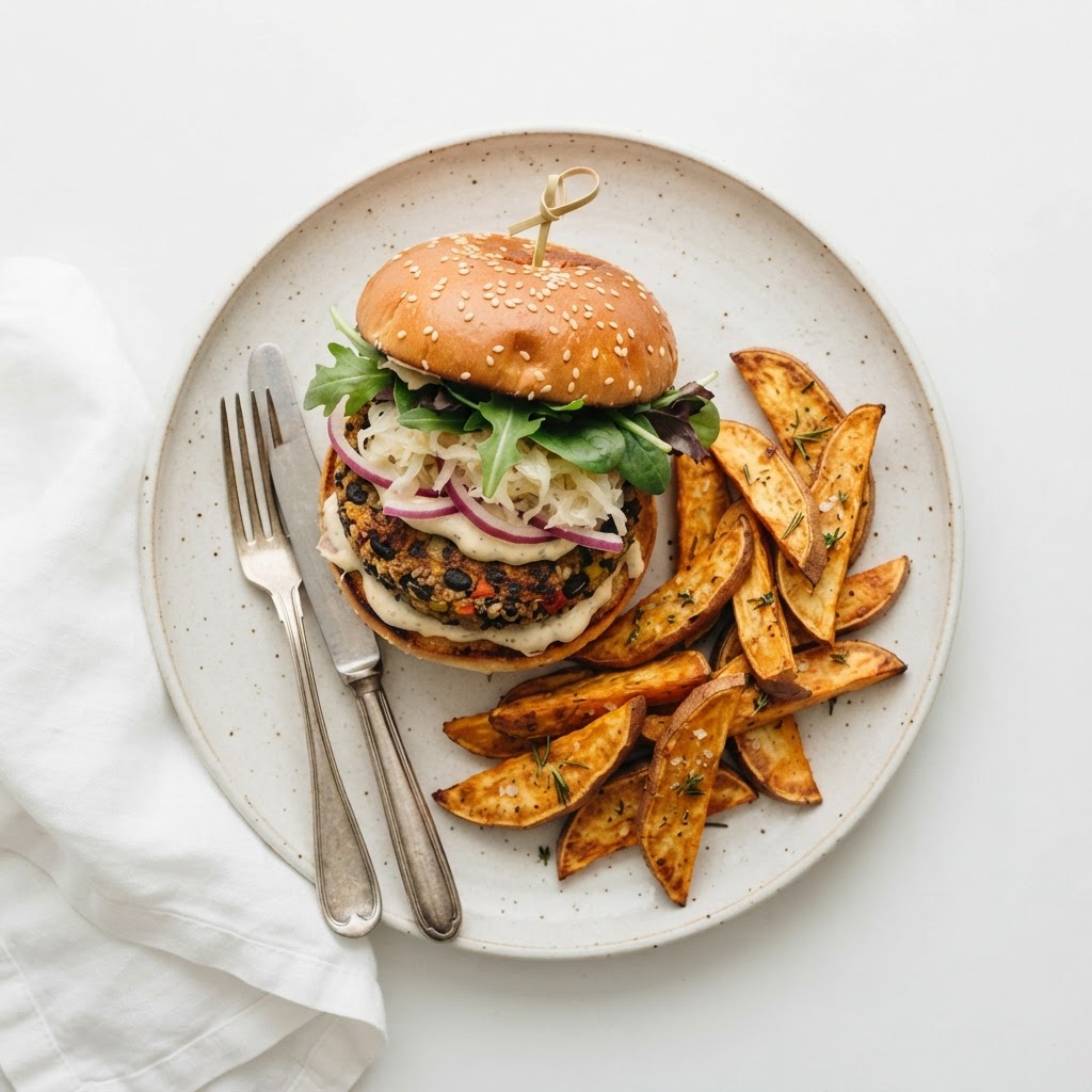 It's A Burger + White Sweet Potato