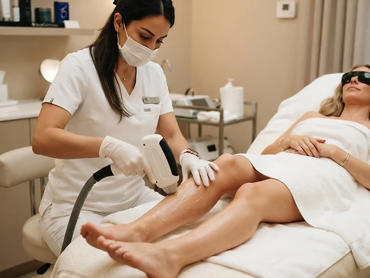 Laser hair removal treatment at Pure Luminosity Spa
