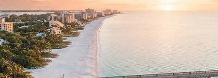 Clearwater Beach at golden hour