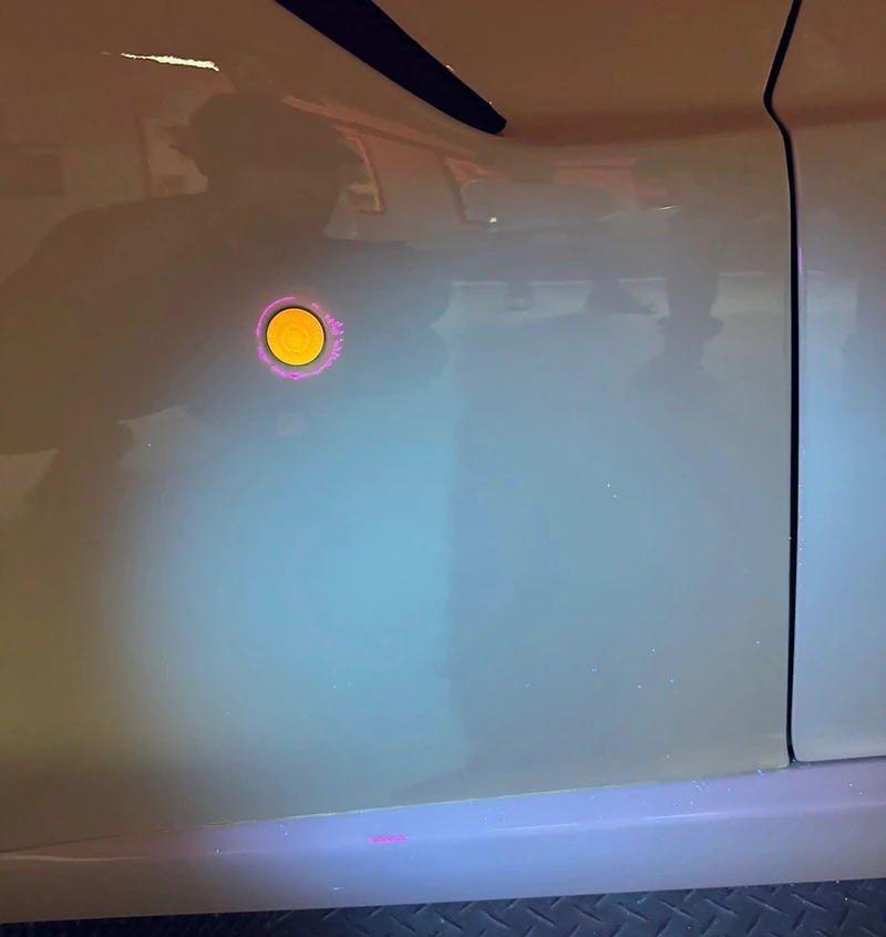 UV light reveals hidden paint repair