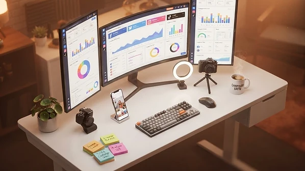 Social Media Marketing — 3D office