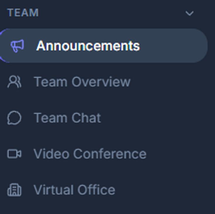 Team interface