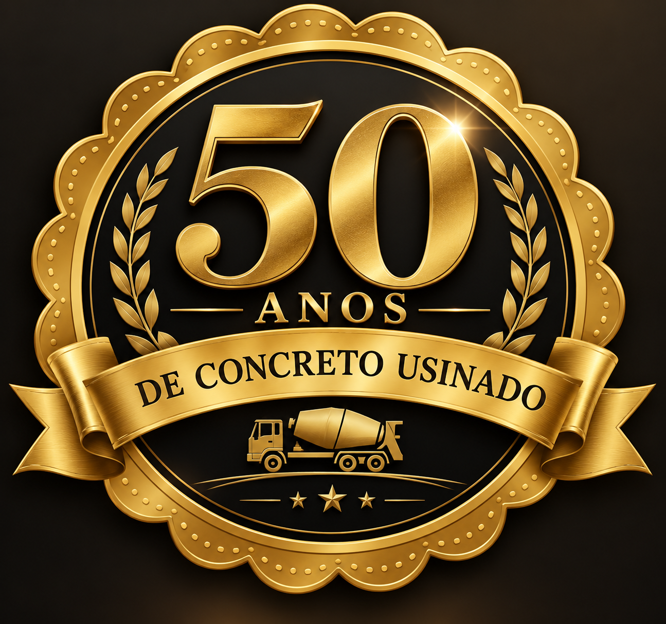 Selo comemorativo 50 anos de concreto usinado