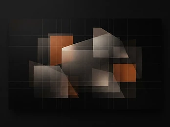 Interfaz digital con capas translúcidas, sombras intencionadas y elementos 3D que ilustran la materialidad digital en el diseño web de 2026