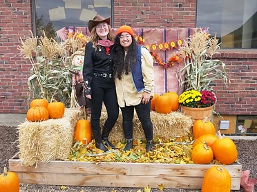 Cowgirl pals at the booth