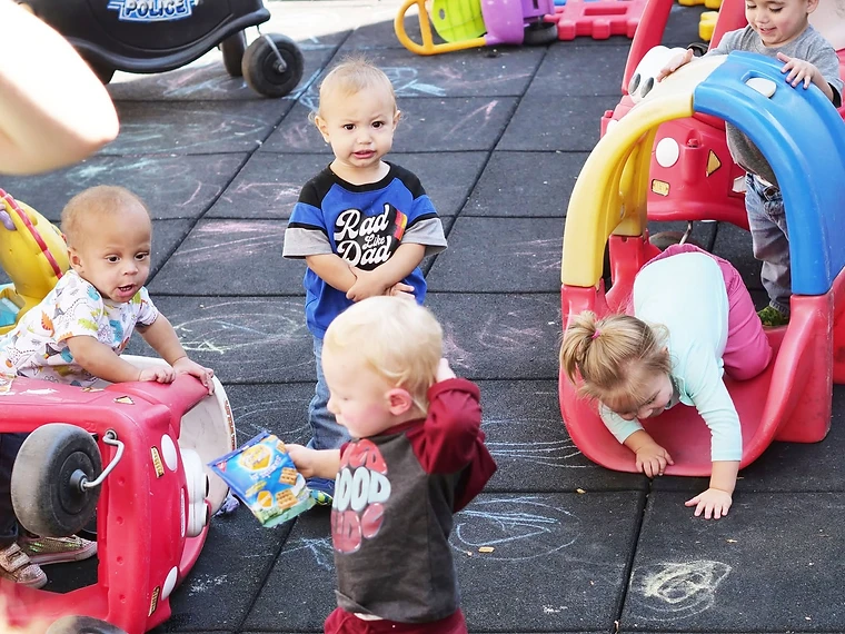 Children playing on the Parkview playground