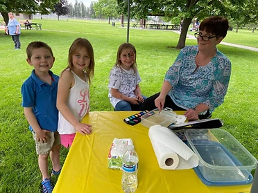 Face painting at the party