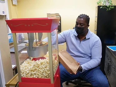 Fresh popcorn, hot from the cart