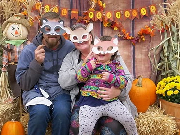 Masked up at the photo booth