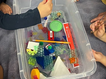 Sensory bin exploration