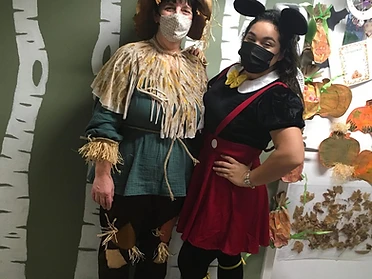 Teachers in costume, too