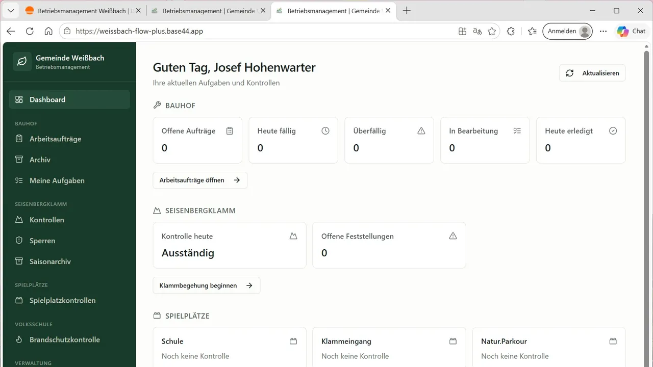 Interne Grundvorlage – Gemeinde Weißbach template preview