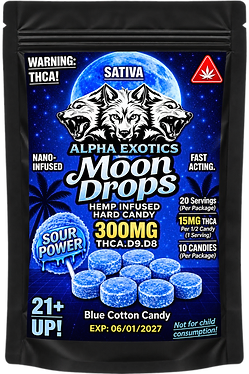 Alpha Exotics Blue Cotton Candy Moon Drops