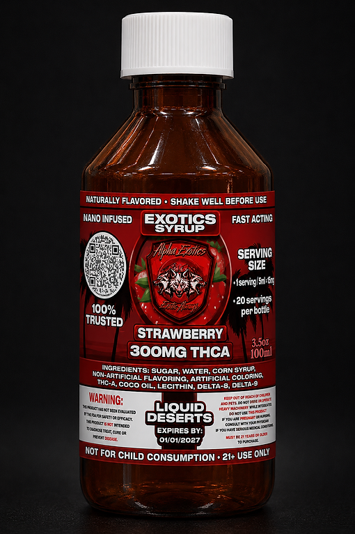 Alpha Exotics Strawberry THCA Syrup