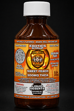 Alpha Exotics Sweet Peach THCA Syrup