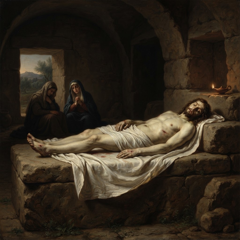 Christ laid in the tomb