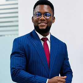 Portrait of Wisdom Ayang, technology consultant and product strategist