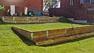 Backyard Levelling & Retaining Wall Transformation after