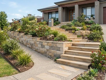 Retaining & Level Changes — FDSS residential landscaping in The Hills District