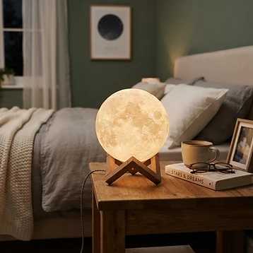 Luminária Lua 3D – Decoração personalizada Goul ART
