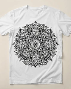 Camiseta Grafismo Abstrato Étnico