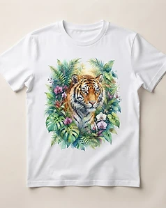 Camiseta Tigre Tropical Zen