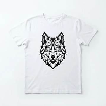 Camiseta Estampa Lobo Geométrico – Moda personalizada Goul ART