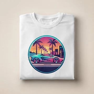 Camiseta Sunset Vice Retro – Moda personalizada Goul ART