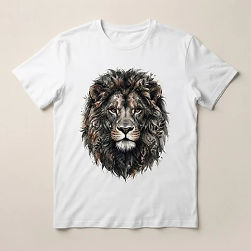 Camiseta Leão Realista – Moda personalizada Goul ART