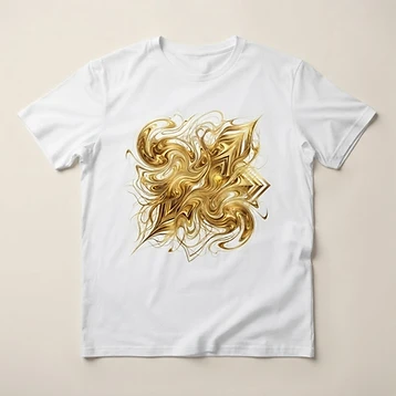 Camiseta Fluxo Dourado – Moda personalizada Goul ART