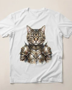 Camiseta Gato Samurai Noturno