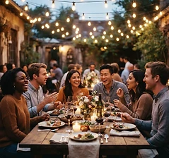 Friends sharing a meal