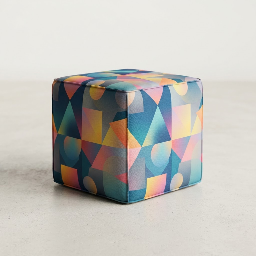 Puf publicitario cubo