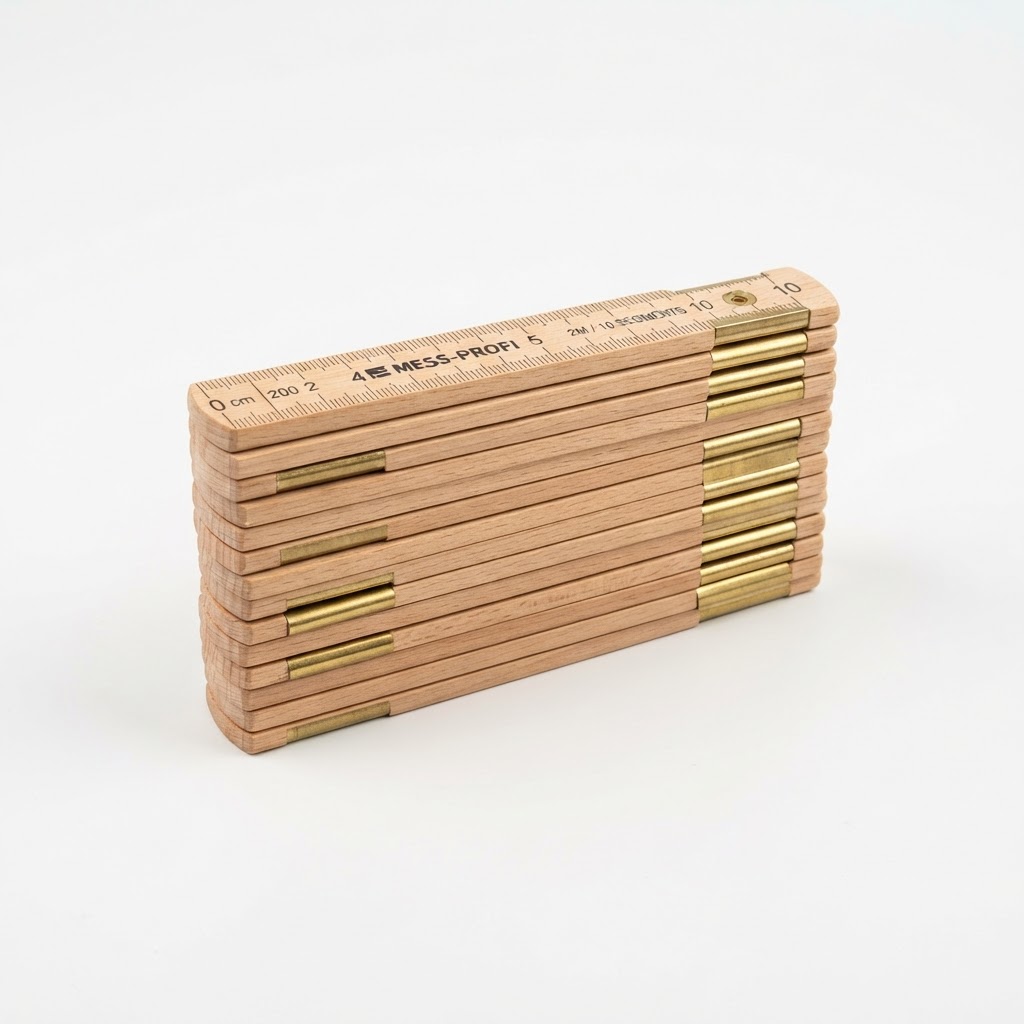 Regla plegable de madera