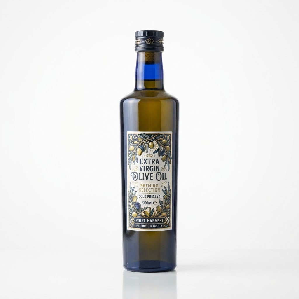 Botella de aceite de oliva virgen extra
