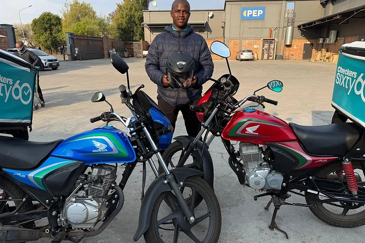 Scooter Lab delivery rider in Potchefstroom