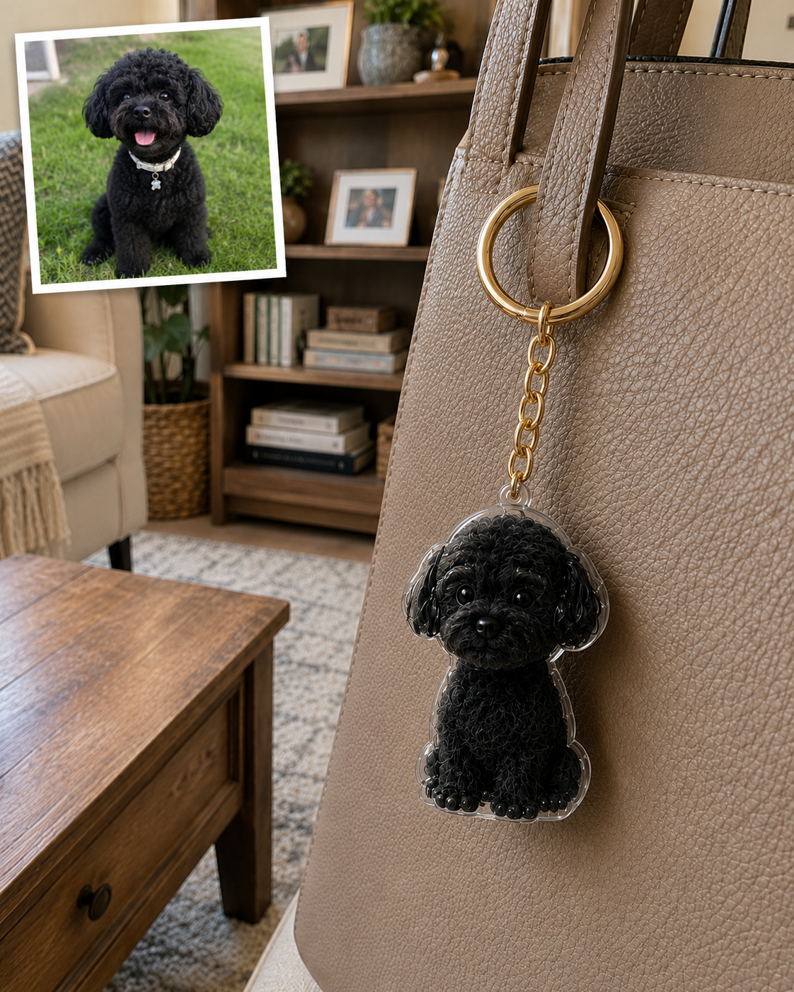 Finished keepsake made with Bruno's fur