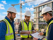 Neuer Mitarbeiter im Team auf der Baustelle