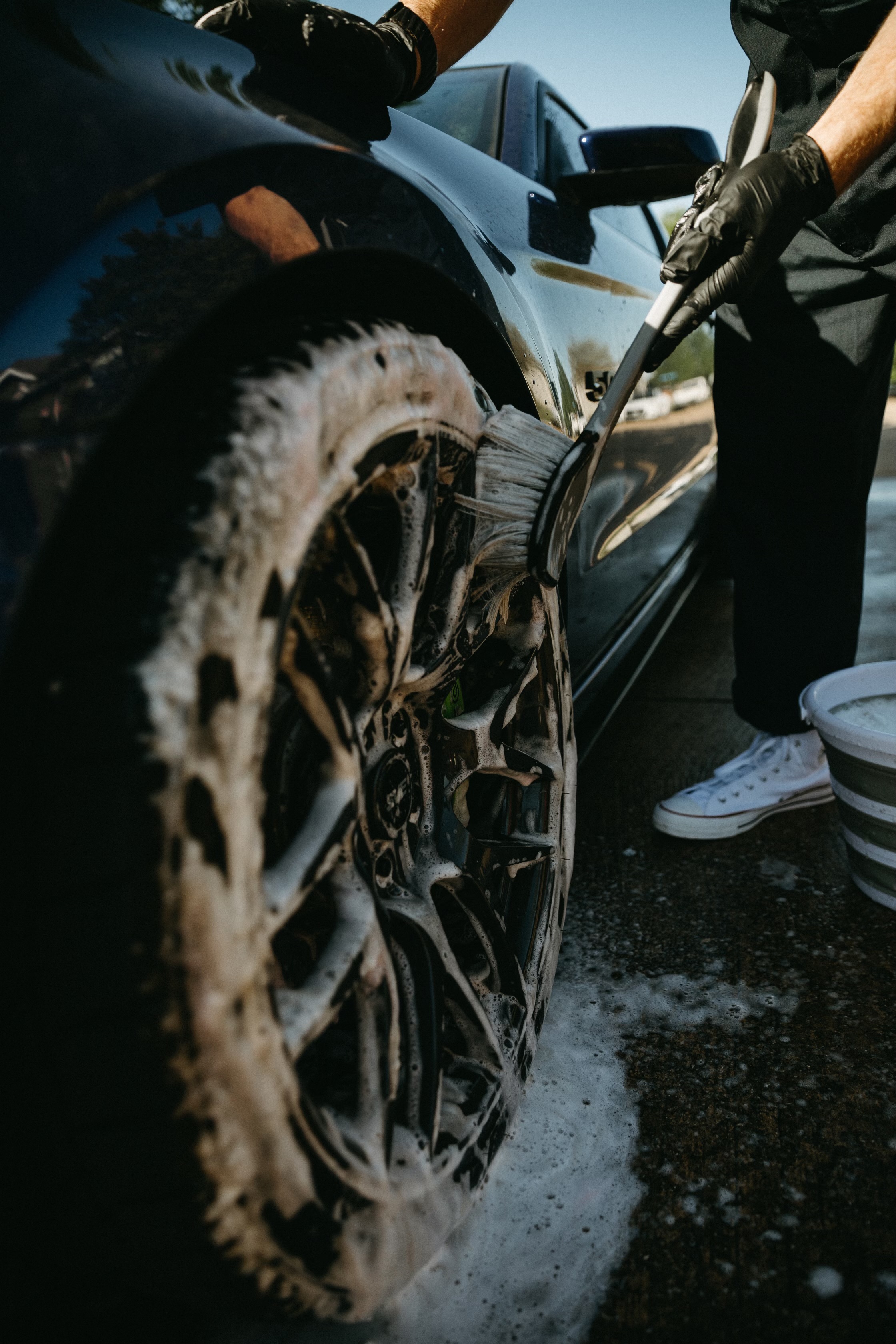 Duke Detailing mobile van in a West Plano driveway