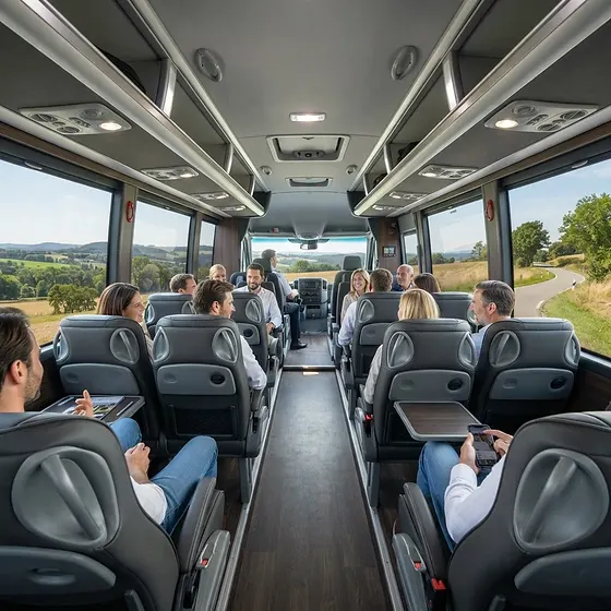 25-Seater Mini Coach interior
